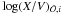 \hbox{$\log (\X / \V)_{\obs,i}$}