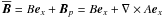\hbox{$\overline{\vec{B}}=B\vec{e}_x+\vec{B}_p=B\vec{e}_x+\nabla\times A\vec{e}_x$}