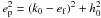\hbox{$e_{\rm p}^{2}=(k_0-e_{\rm f})^{2}+h_0^{2}$}