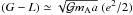 \hbox{$(G-L) \simeq \sqrt{{\cal G}m_{\rm A} a} \; (e^2/2)$}