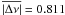 \hbox{$\overline{|\Delta\nu|}=0.811$}