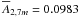 \hbox{$\overline{A}_{2,7m}=0.0983$}