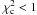 \hbox{$\chi^2_{\rm c} < 1$}