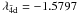Mathematical equation: \hbox{$\lambda_{\rm {\bar 4} d} = -1.5797$}