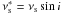 \hbox{$\nu_\mathrm{s}^*=\nu_\mathrm{s} \sin i$}