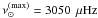 \hbox{$\nu^{(\mathrm{max})}_{\odot}=3050~\muHz$}