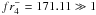 \hbox{$fr^{-}_{4}=171.11\gg 1$}