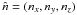 \hbox{$\hat n=(n_x,n_y,n_z)$}