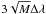 \hbox{$3 \sqrt{ M} \Delta \lambda$}