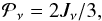\begin{equation} \label{eq:P_J} \mathcal{P}_{\nu} = 2J_{\nu}/3, \end{equation}