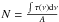 \hbox{$N=\frac{\int \tau(\nu){\rm d}\nu}{A}$}