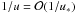 Mathematical equation: \appendix \setcounter{section}{1} \hbox{$1/u=\mathcal{O}(1/u_*)$}