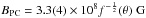 Mathematical equation: \hbox{$B_{\rm PC} = \np{3.3(4)}{8} f^{-\frac{1}{2}}(\theta)\; {\rm G}$}