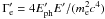 Mathematical equation: \hbox{$\Gamma'_{\rm e}=4 E'_{\rm ph}E'/(m_{\rm e}^2c^4)$}