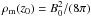 Mathematical equation: \hbox{$\rho_{\rm m}(z_0)= B_0^2/(8\pi)$}