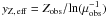 Mathematical equation: \hbox{$y_{\rm Z,\, eff}=Z_{\rm obs}/\!\ln(\mu_{\rm obs}^{-1})$}