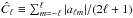 Mathematical equation: \hbox{$\hat{C}_\el \equiv \sum_{m=-\el}^\el | a_{\el m} | / (2\el+1)$}