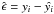Mathematical equation: \hbox{$\hat{\epsilon}=y_{i} - \hat{y_{i}}$}
