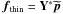 Mathematical equation: \hbox{$\vec{f}_{\rm{thin}}={\bf Y}^\ast \widetilde{{\vec p}}$}