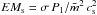 Mathematical equation: \appendix \setcounter{section}{1} \hbox{$EM_{\rm s}= \sigma\,P_1/ \bar{m}^2\,c^2_{\rm s}$}