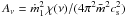 Mathematical equation: \appendix \setcounter{section}{1} \hbox{$A_{\nu}= \dot m^2_1\,\chi(\nu)/(4\pi^2 \bar{m}^2 c^2_{\rm s})$}