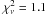 Mathematical equation: \hbox{$\chi^2_\nu = 1.1$}