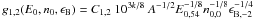 Mathematical equation: \hbox{$g_{1,2}(E_0,n_0,\eB)= C_{1,2} \ 10^{3k/8} \ A^{-1/2} E_{0,54}^{-1/8} n_{0,0}^{-1/8} \epsilon_{\rm B,-2}^{-1/4}$}