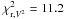 Mathematical equation: \hbox{$\chi_{{\rm r},V^{2}}^{2}=11.2$}