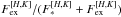 Mathematical equation: \hbox{$F^{[H,K]}_{\rm ex}/(F^{[H,K]}_{\ast}+F^{[H,K]}_{\rm ex})$}
