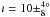 Mathematical equation: \hbox{$\imath = 10\pm^{4\circ}_8$}