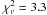 Mathematical equation: \hbox{$\chi^2_\nu = 3.3$}