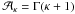 Mathematical equation: \hbox{$ {\cal A}_{\kappa} = \Gamma (\kappa + 1)$}