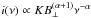 Mathematical equation: \hbox{$i(\nu) \propto K B_{\perp}^{(\alpha+1)} \nu^{-\alpha}$}
