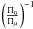 Mathematical equation: \hbox{$\left( \frac{\Pi_0}{\Pi_\mu} \right)^{-1}$}