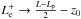 Mathematical equation: \hbox{$L_{\rm e}^+ \to \frac{L-\lp}{2} - z_0$}