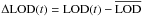 Mathematical equation: \hbox{$\Delta {\rm LOD} (t)={\rm LOD} (t)-\overline{\rm LOD}$}