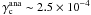 Mathematical equation: \hbox{$\gamma_{\rm c}^{\rm ana}\sim 2.5\times 10^{-4}$}