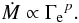 Mathematical equation: \begin{equation} \label{eq:fit} \mdot \propto \gammae^{p}. \end{equation}