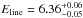 Mathematical equation: \hbox{$E_{\rm line}=6.36^{+0.06}_{-0.05}$}