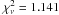 Mathematical equation: \hbox{$\chi^2_\nu = 1.141$}