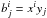 Mathematical equation: \appendix \setcounter{section}{1} \hbox{$b^i_j = x^i y_j$}