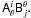 Mathematical equation: \appendix \setcounter{section}{1} \hbox{$\tens{A}_{\theta}^{i}\tens{B}_{j}^{\theta}.$}
