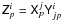 Mathematical equation: \appendix \setcounter{section}{1} \hbox{$\tens{Z}^i_p = \tens{X}^j_p \tens{Y}^i_{jp}$}
