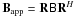 Mathematical equation: \hbox{$\mathbf{B}_\mathrm{app} = \mathbf{R} \coh{B}{} \mathbf{R}^\herm$}