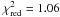Mathematical equation: \hbox{$\chi^2_{\rm red}=1.06$}