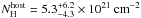 Mathematical equation: \hbox{$N_{\rm H}^{\rm host}=5.3^{+6.2}_{-4.3}\times 10^{21}~{\rm cm}^{-2}$}