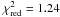Mathematical equation: \hbox{$\chi^2_{\rm red}=1.24$}