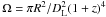 Mathematical equation: \hbox{$\Omega=\pi R^2/D_{\rm L}^2(1+z)^{4}$}