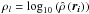 Mathematical equation: \hbox{$\ldcps=\log_{10}\left(\dcps\right)$}
