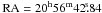 Mathematical equation: \hbox{${\rm RA}= 20^{\rm h} 56^{\rm m} 42\fs84$}
